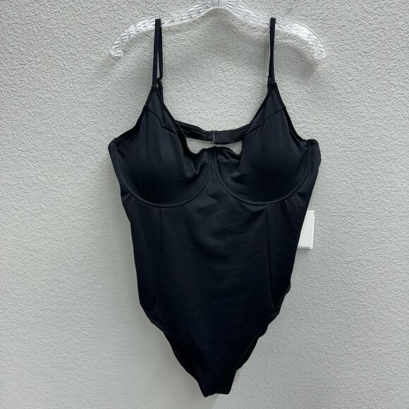 Good American Swimsuit Size 5X Black Good Compression Show Up One-Piece New - Picture 3 of 6